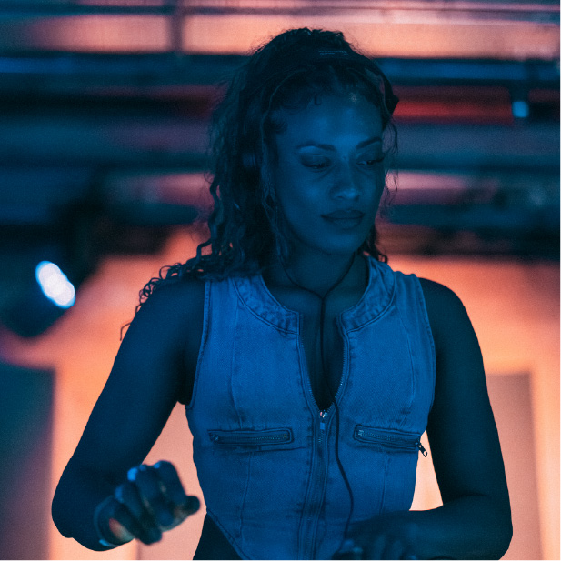 Portrait of Sho Gabi behind the decks