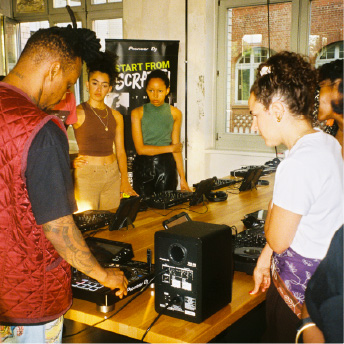 Group session around the workshop tables