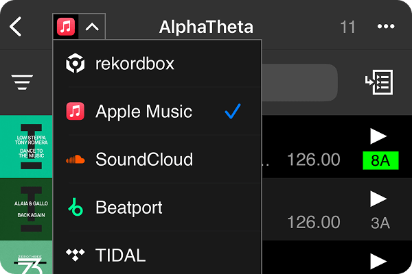 在Apple Music上也可以使用<a href="https://rekordbox.com/zh-cn/" target="_blank">rekordbox</a> for Mac/Windows的最新功能