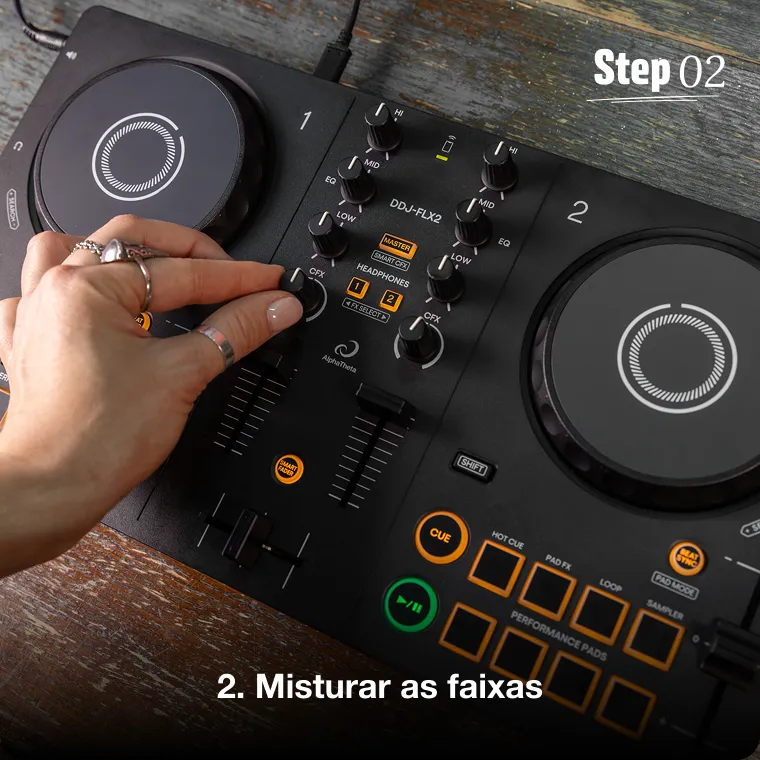 2. Misturar as faixas