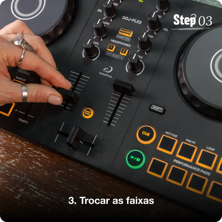 3. Trocar as faixas 